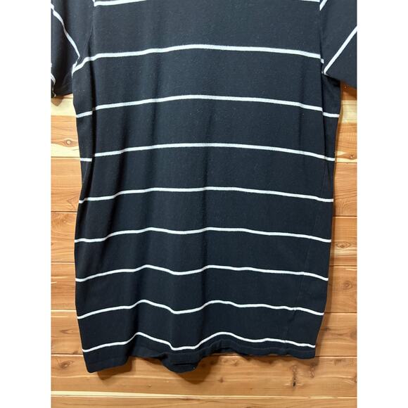 Brandy Melville Black White Striped One Size Tee Crewneck Classic - Picture 5 of 8